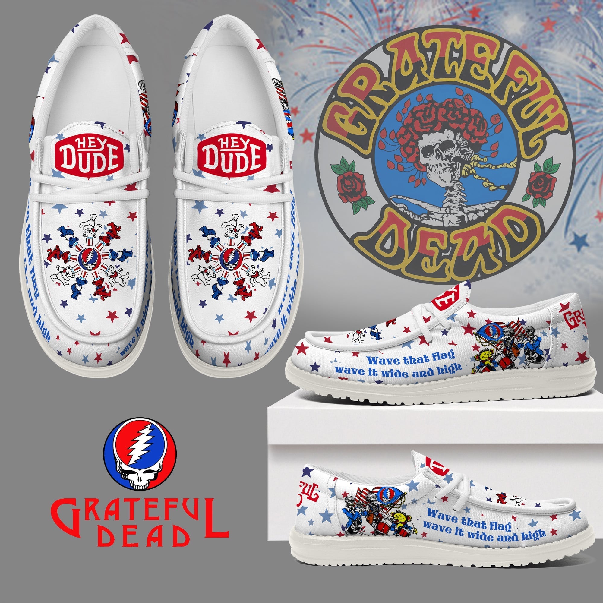 Grateful Dead Lace Up Loafers 2026
