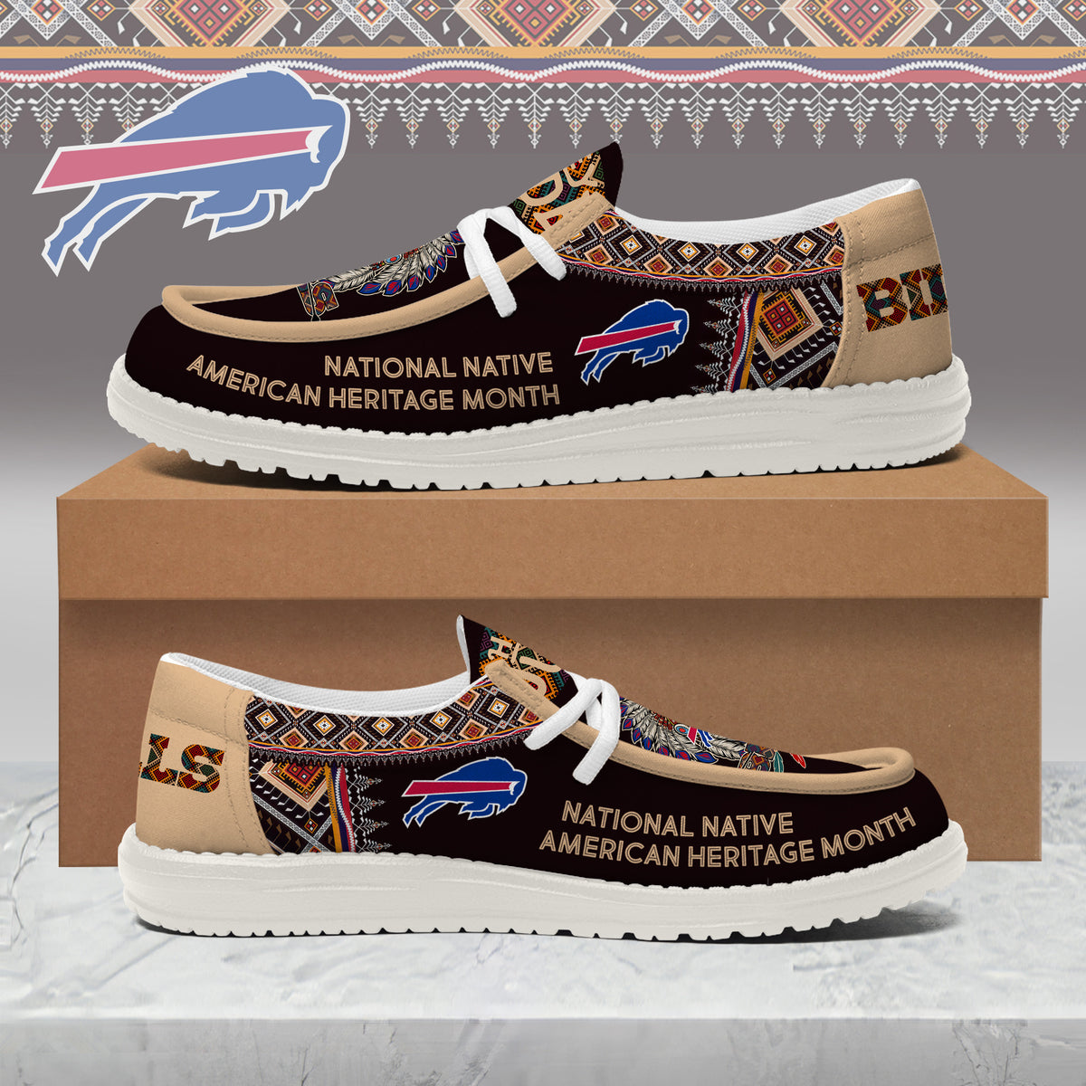 Buffalo Bills Lace Up Loafers 2026