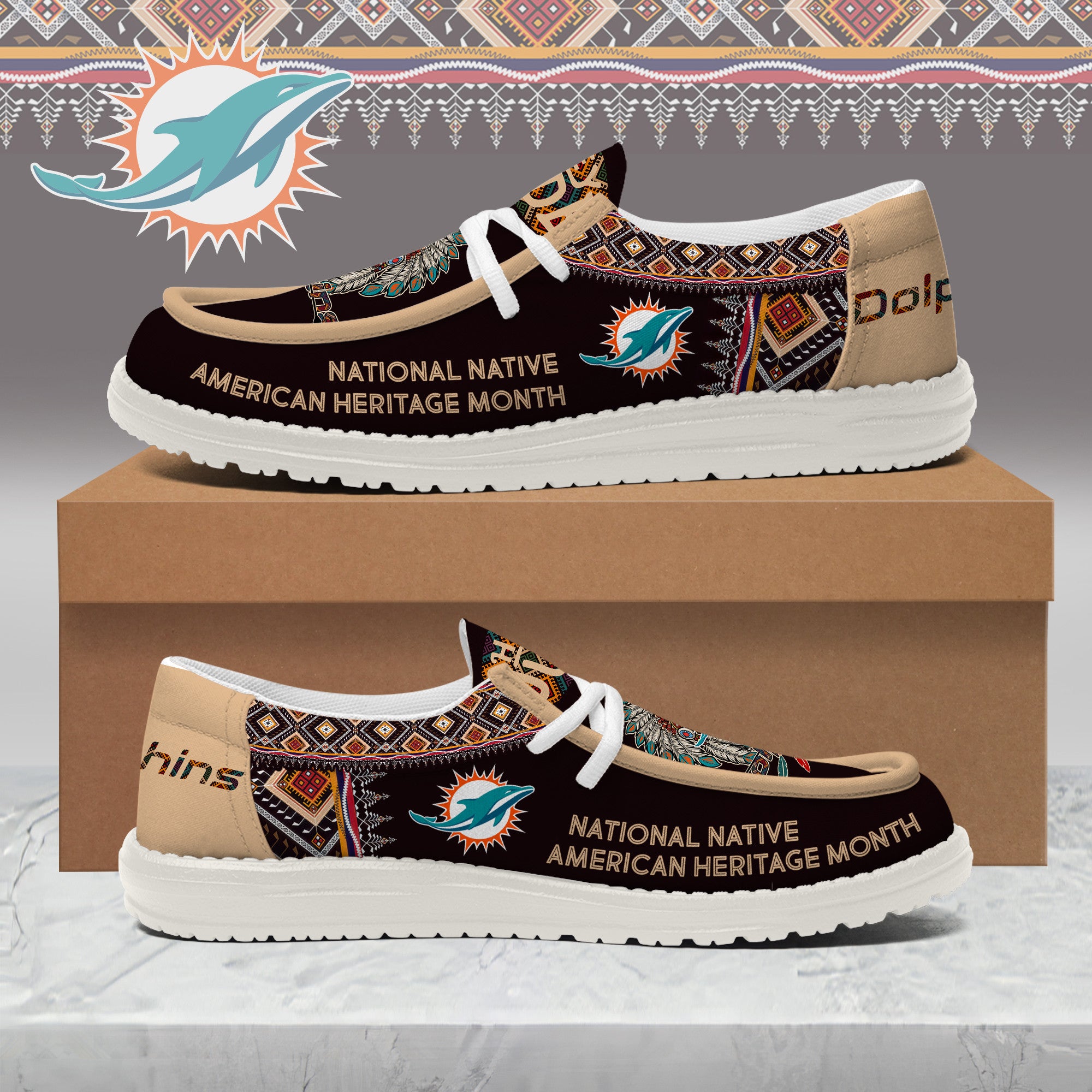 Miami Dolphins Lace Up Loafers 2026