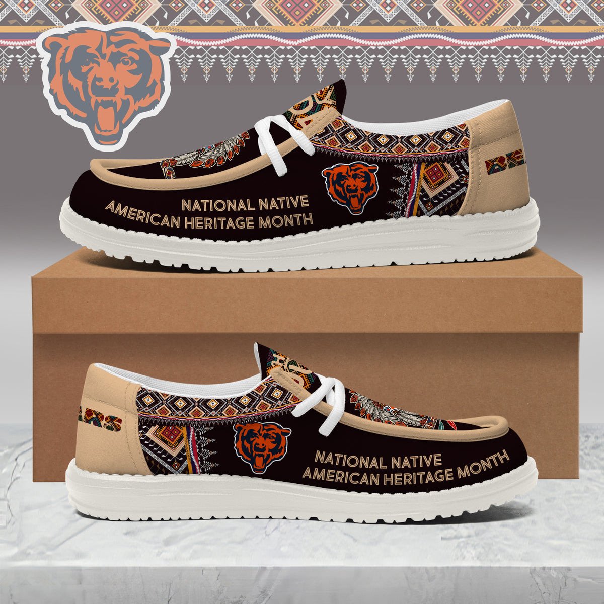 Chicago Bears Lace Up Loafers 2026