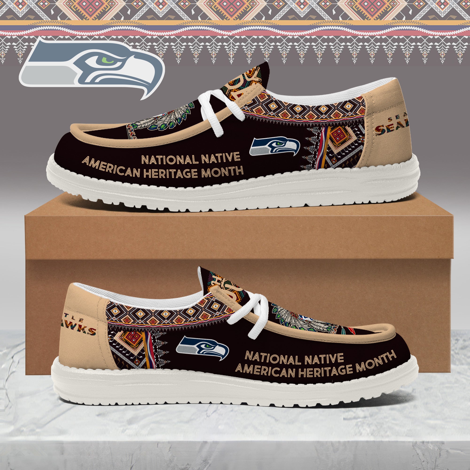 Seattle Seahawks Lace Up Loafers 2026