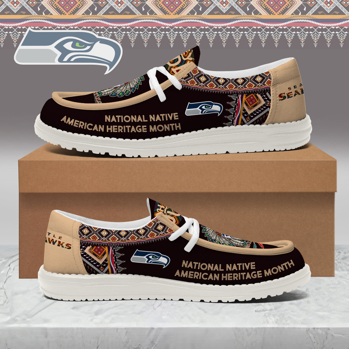 Seattle Seahawks Lace Up Loafers 2026