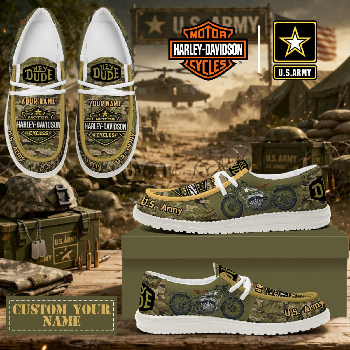 US Army Lace Up Loafers 2026