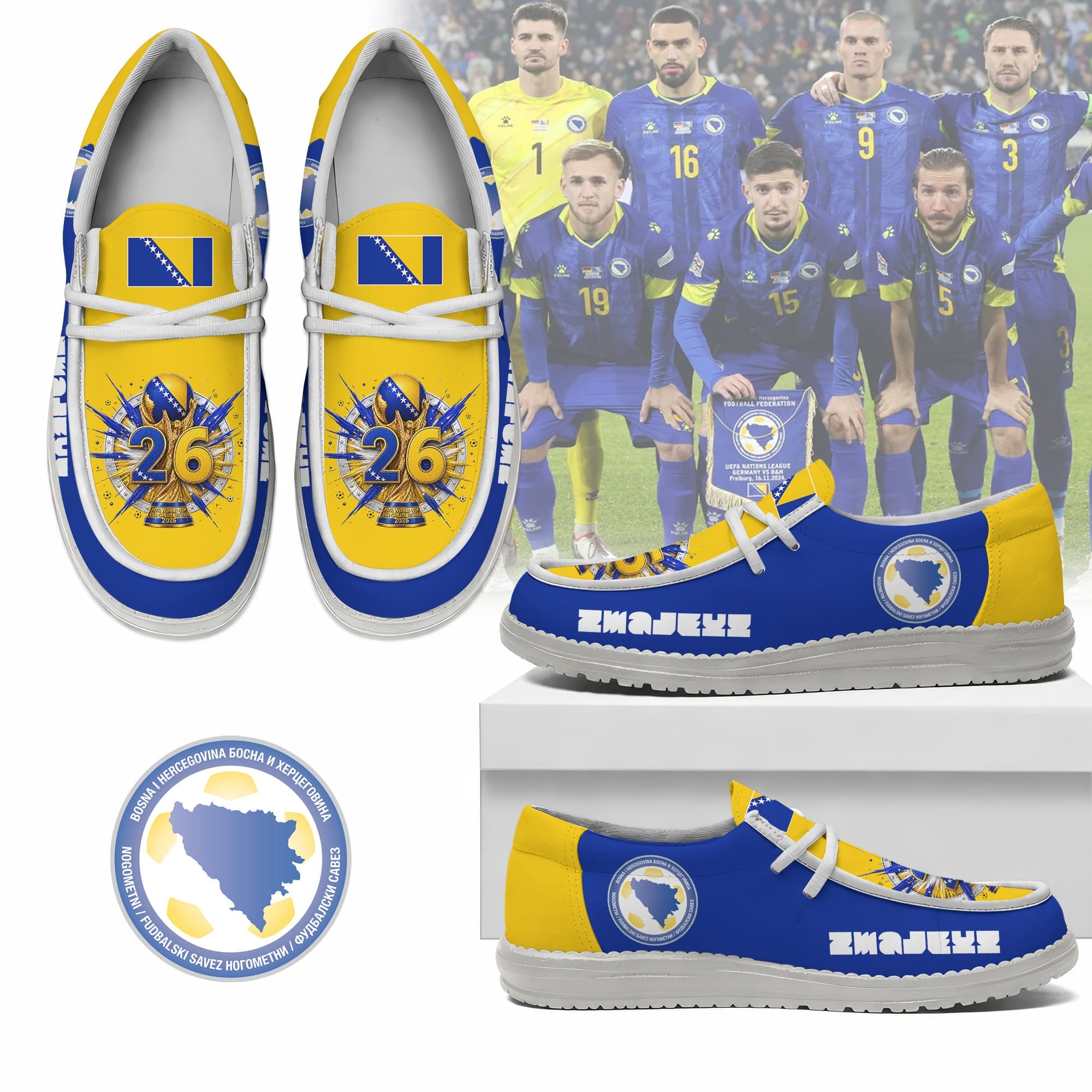 Bosnia & Herzegovina Lace Up Loafers 2026