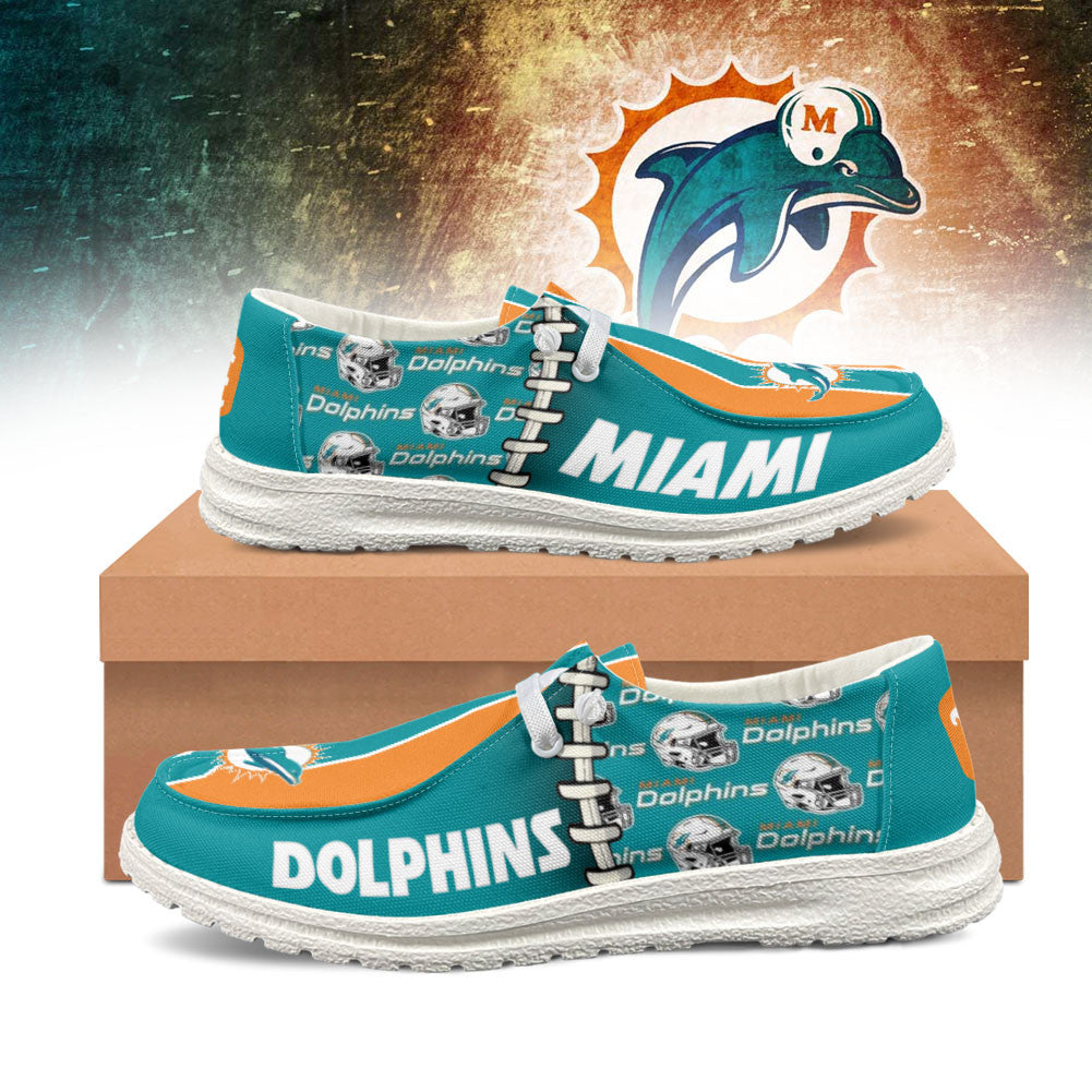 Miami Dolphins Lace Up Loafers 2026