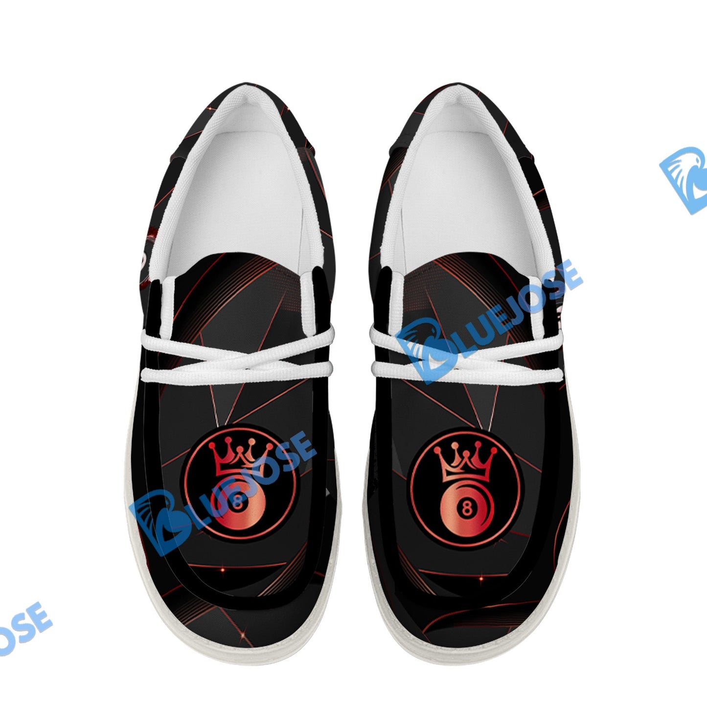 Billiards 8 Ball Flame Luxury Lace Up Loafers 2026