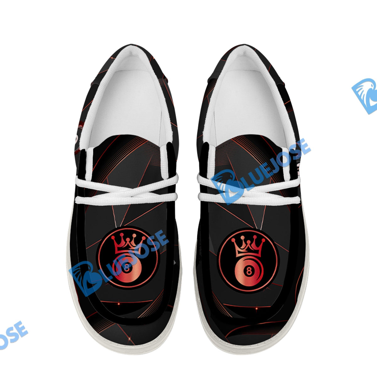 Billiards 8 Ball Flame Luxury Lace Up Loafers 2026