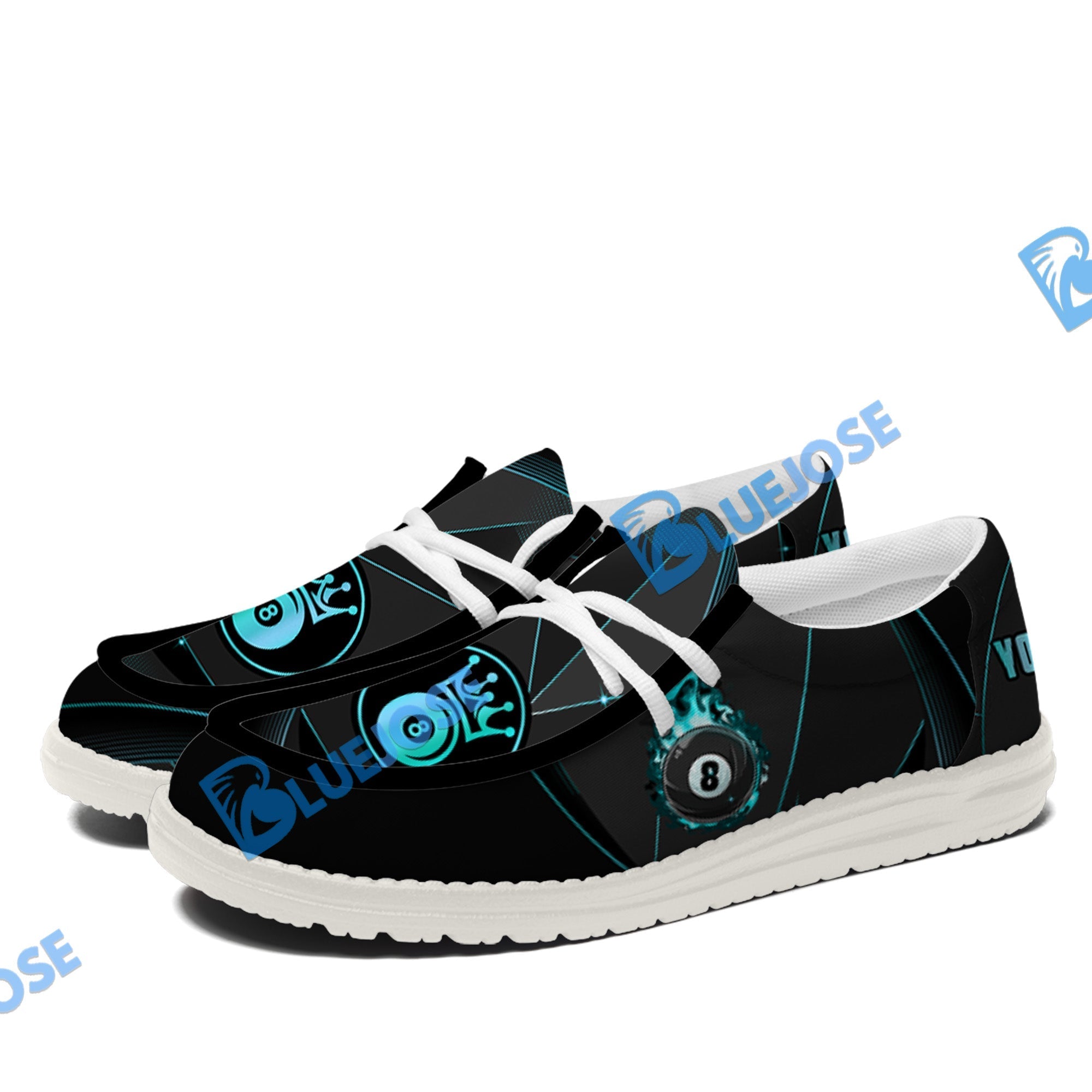 Billiards 8 Ball Flame Luxury Lace Up Loafers 2026
