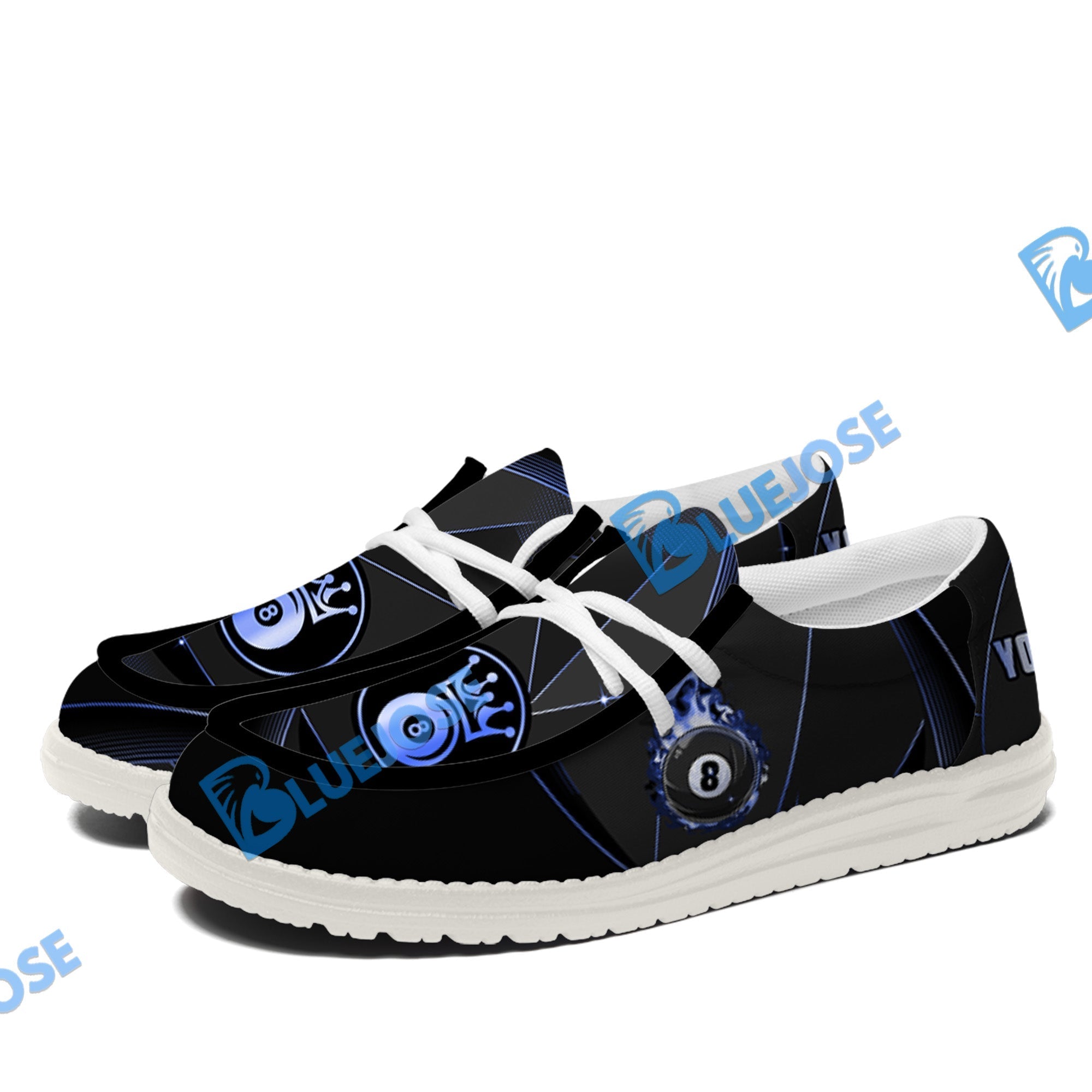 Billiards 8 Ball Flame Luxury Lace Up Loafers 2026