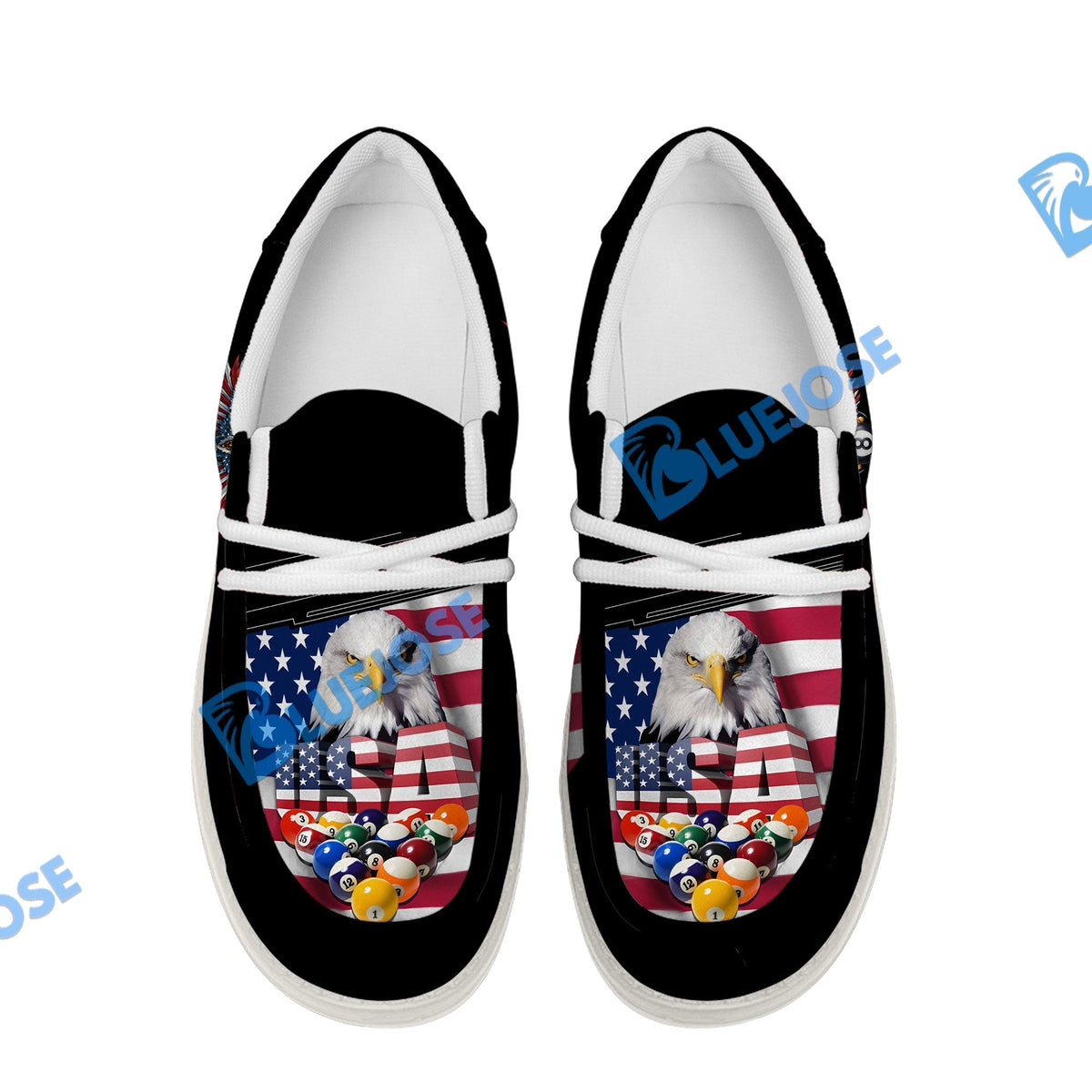 Billiards 8 Ball Rack USA Eagle Lace Up Loafers 2026