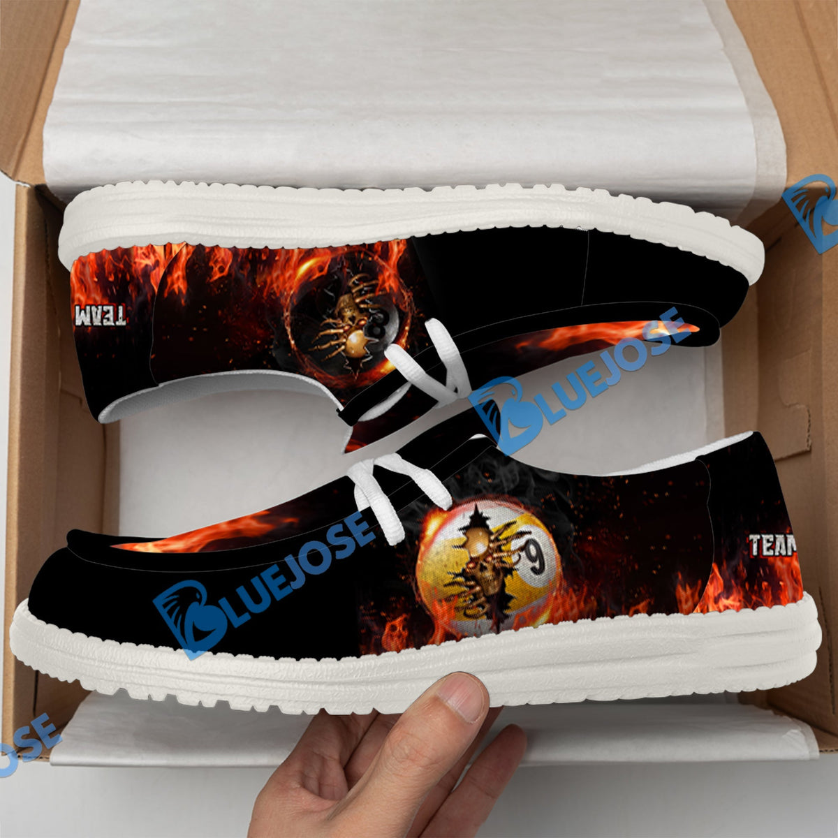 Billiards Ball 8 And 9 Fire Crack Lace Up Loafers 2026