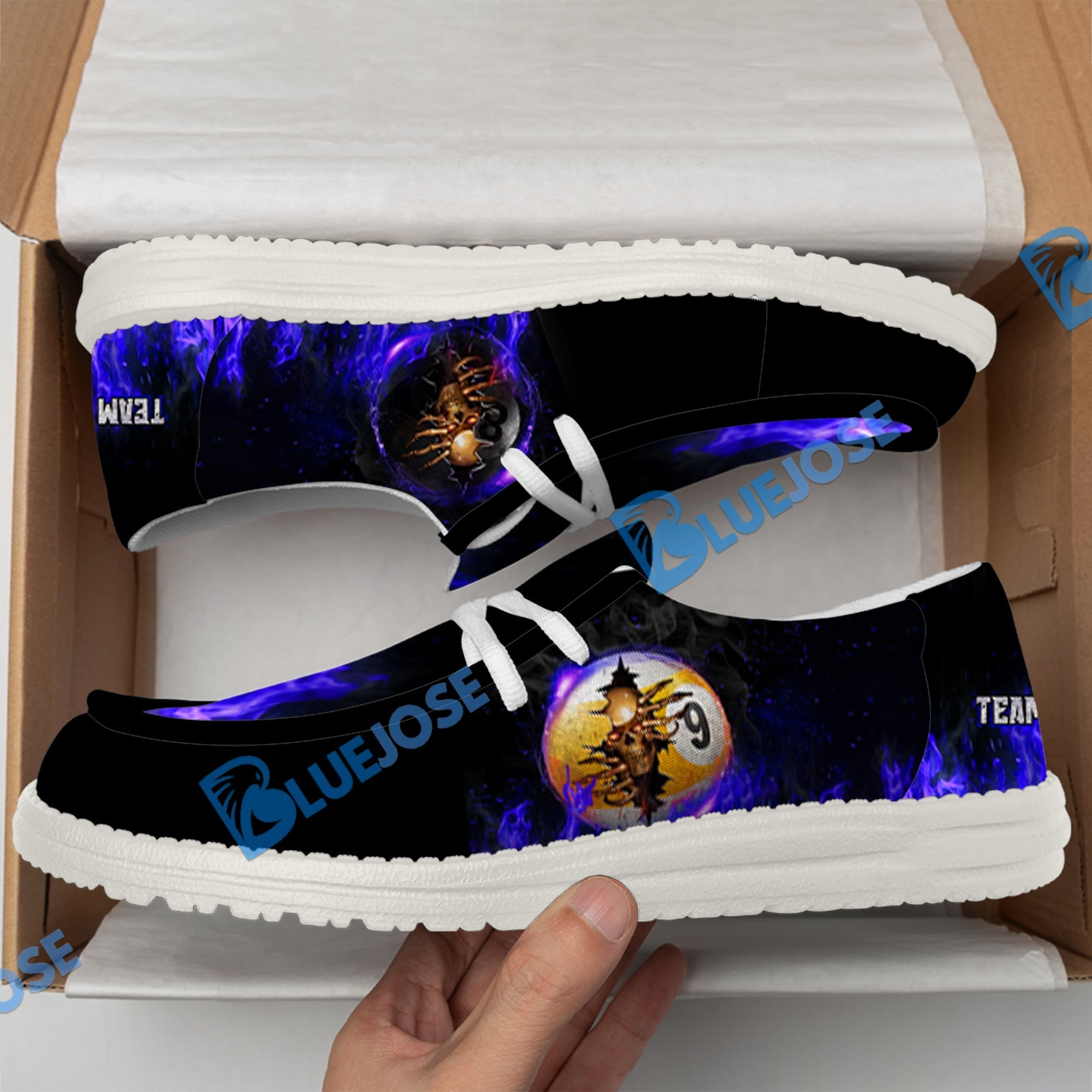 Billiards Ball 8 And 9 Fire Crack Lace Up Loafers 2026