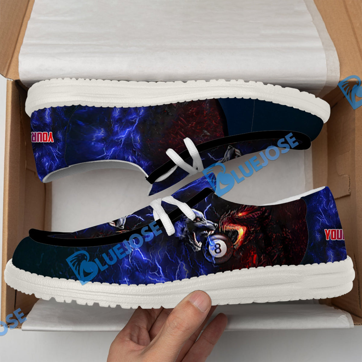 Billiard Ball 8 Dragon And Wolf Lace Up Loafers 2026