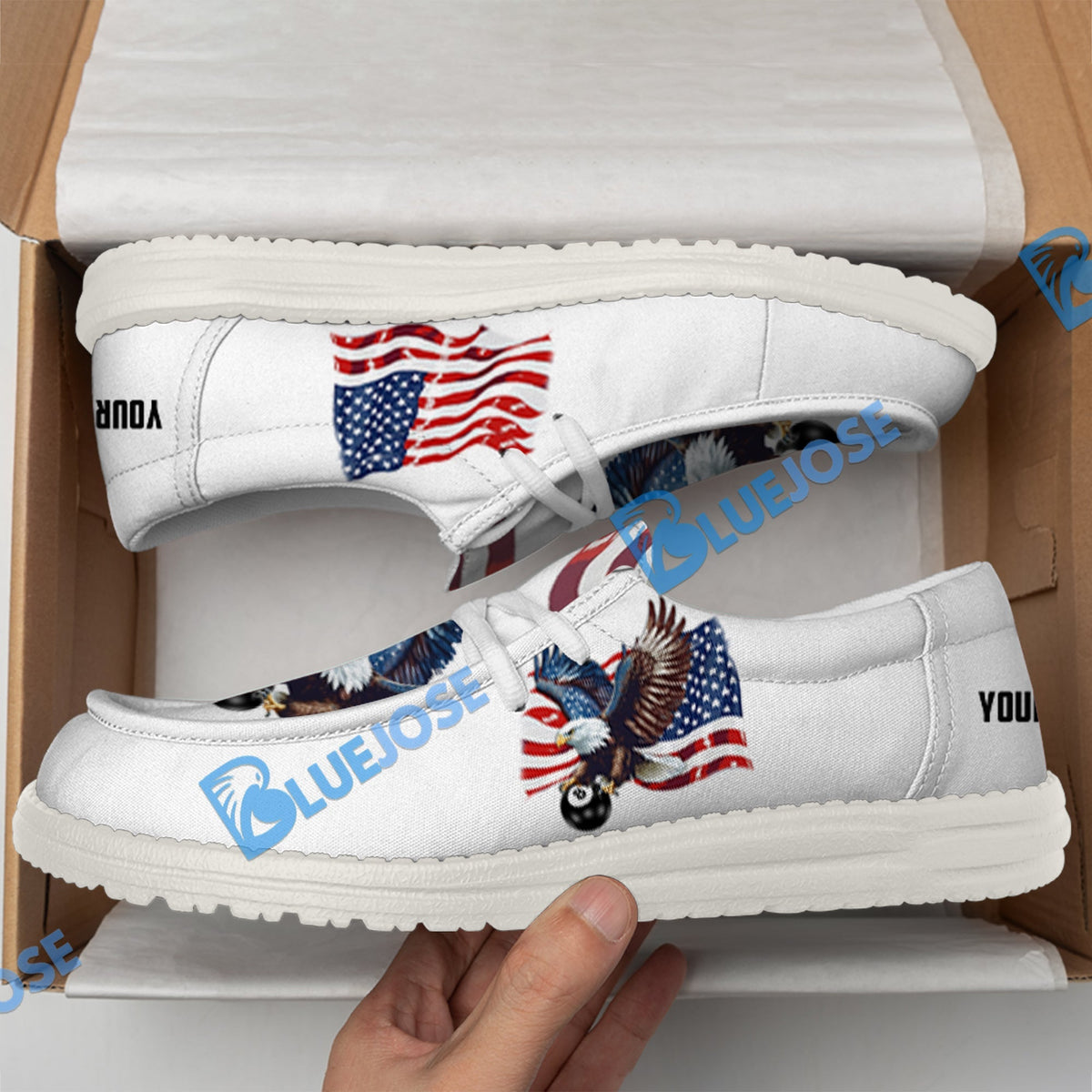 Billiards 8 Ball Eagle US Flag Retro Lace Up Loafers 2026