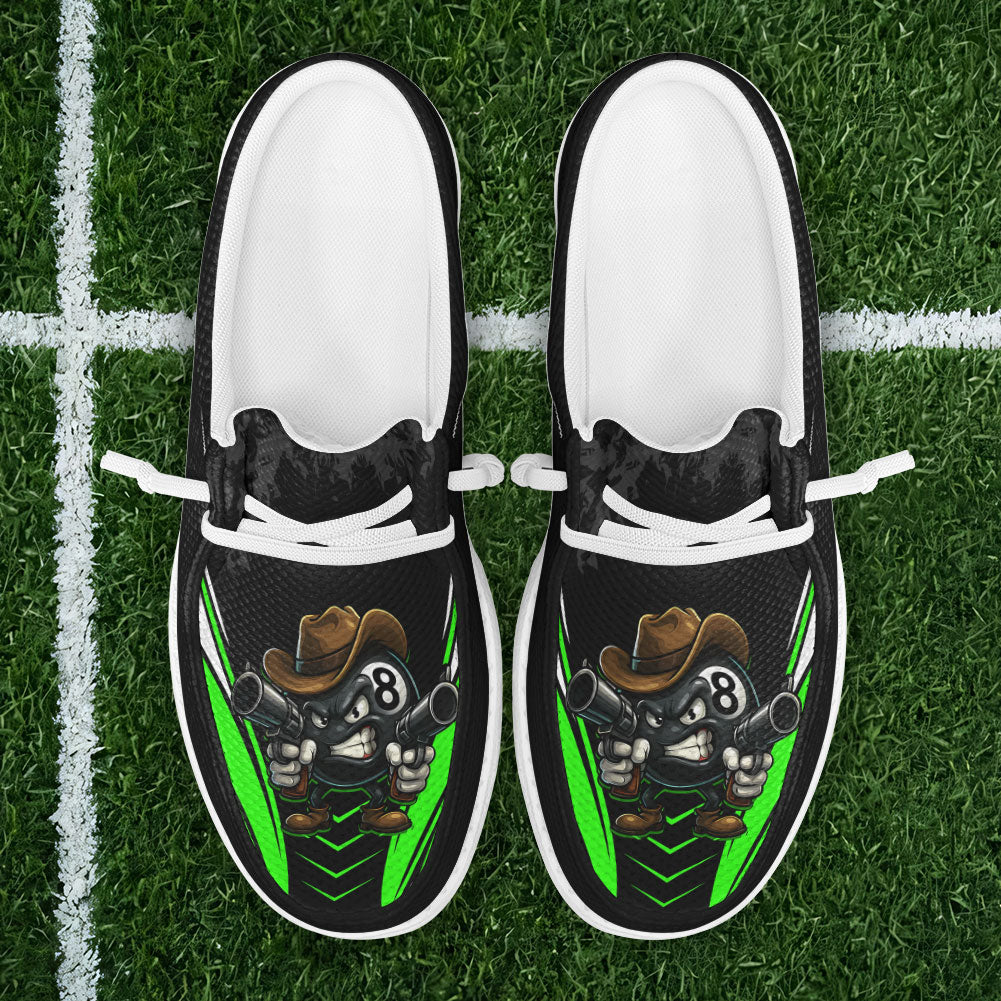 Cowboy 8 Ball Cartoon Style Lace Up Loafers 2026