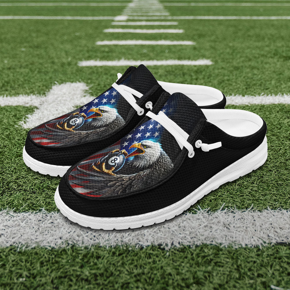 Billiards Ball 8 Eagle Flag Of US Lace Up Loafers 2026