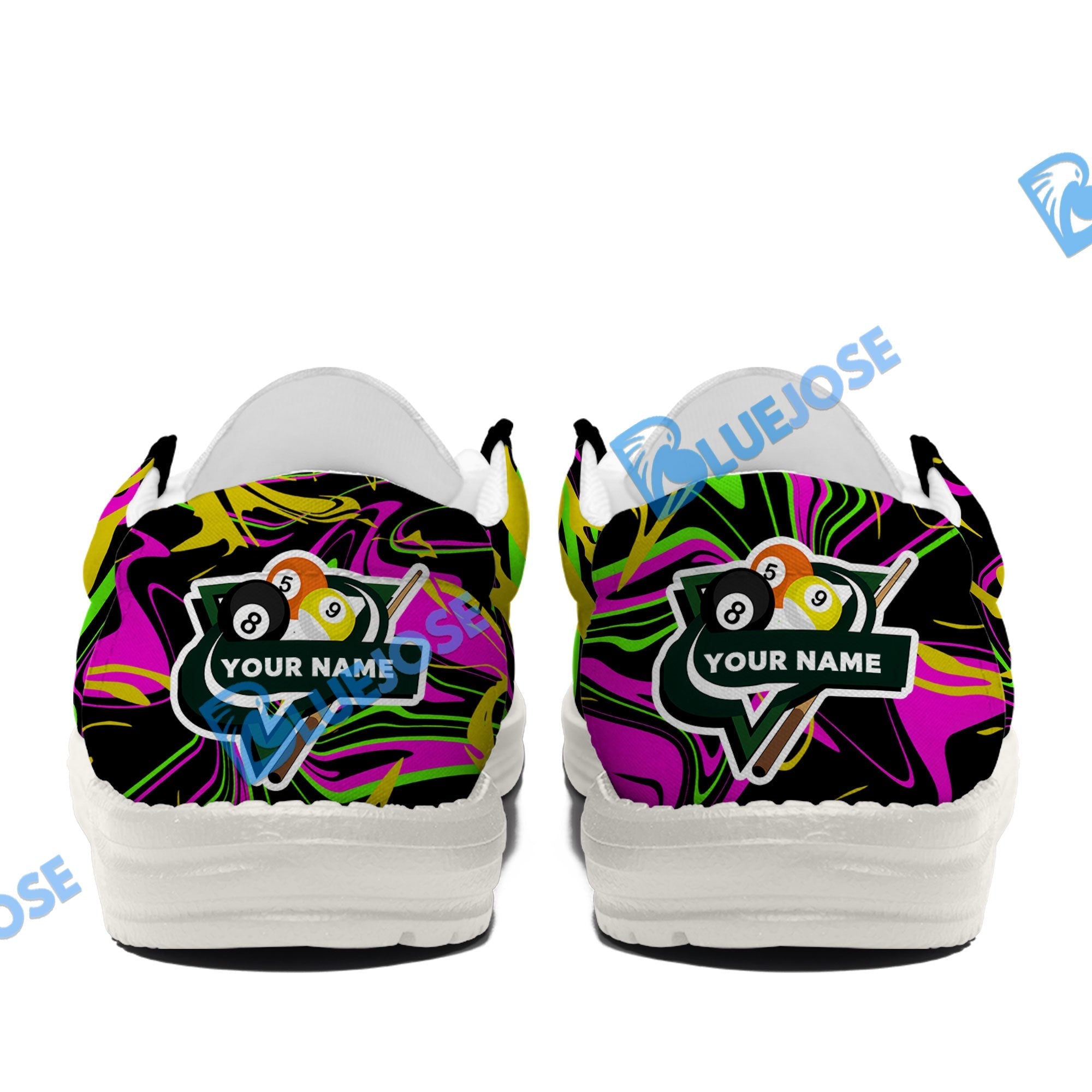 Billiards 8 Ball Graffiti Paint Splash Lace Up Loafers 2026