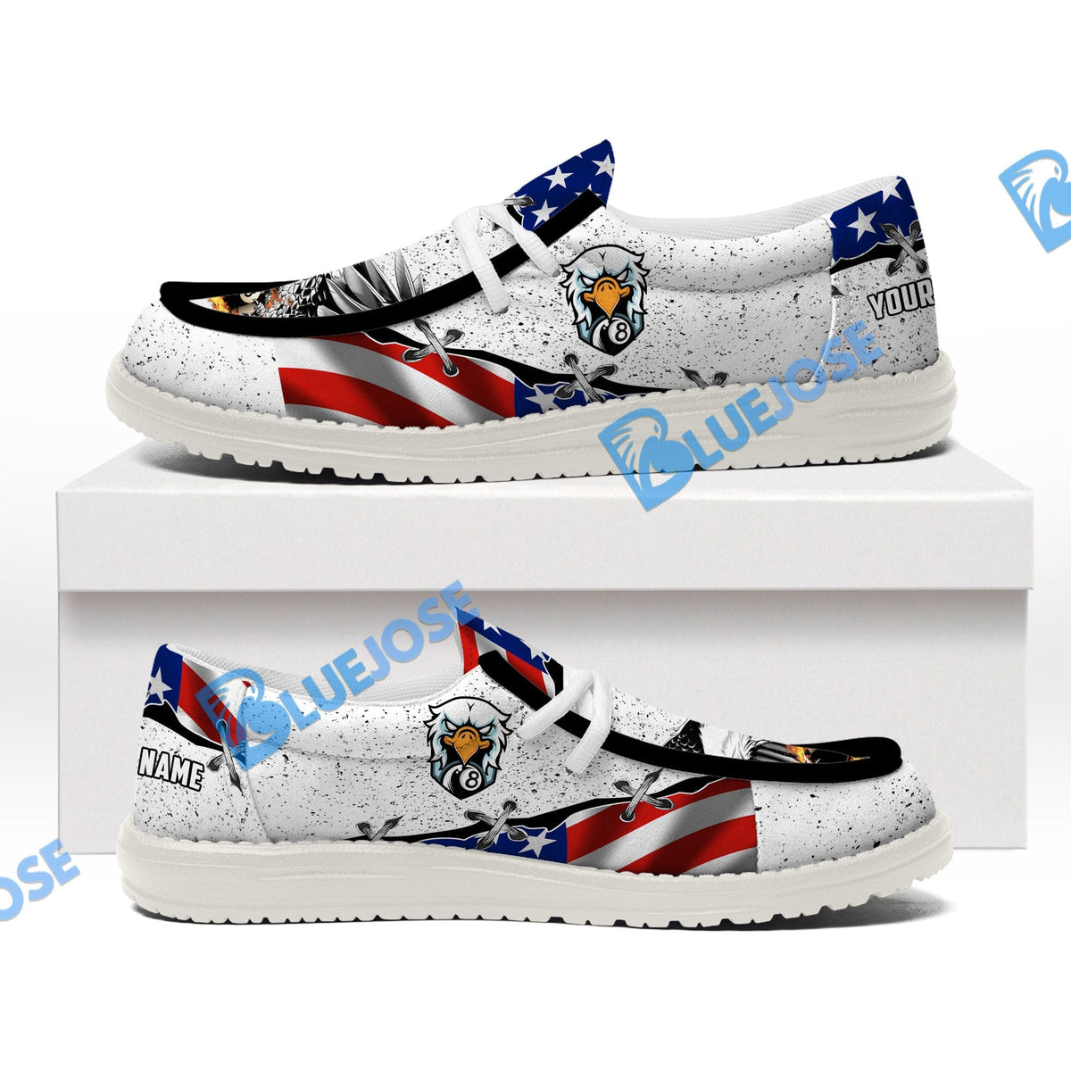 Billiards Ball 8 Flame Eagle Lace Up Loafers 2026