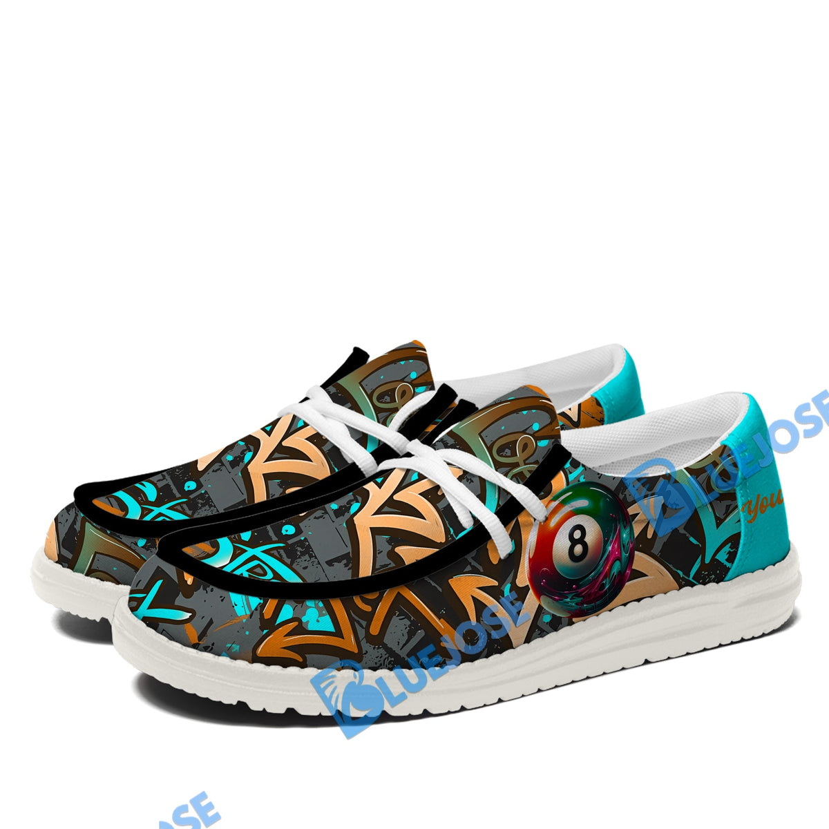 Billiards Ball 8 Graffiti Street Lace Up Loafers 2026
