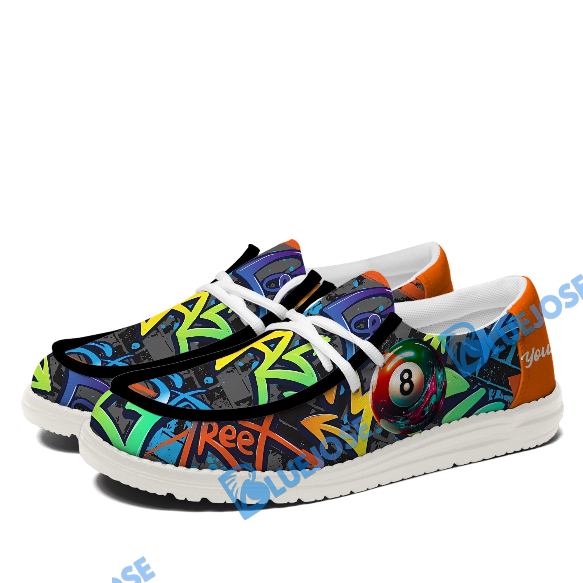 Billiards Ball 8 Graffiti Street Lace Up Loafers 2026