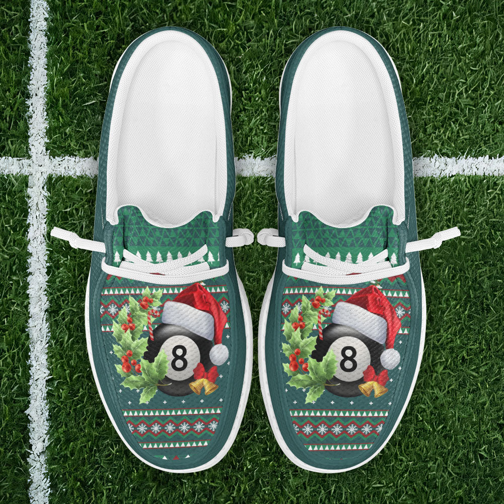 Billiards Ball 8 Christmas Player Lace Up Loafers 2026