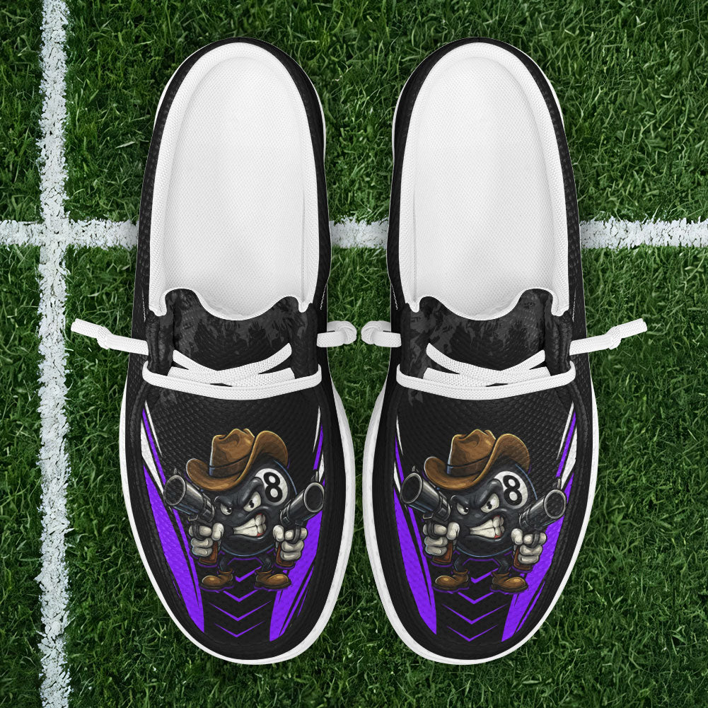 Cowboy 8 Ball Cartoon Style Lace Up Loafers 2026