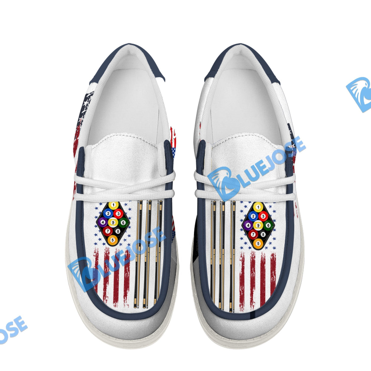 Billiards Ball 9 US Flag Champion Lace Up Loafers 2026