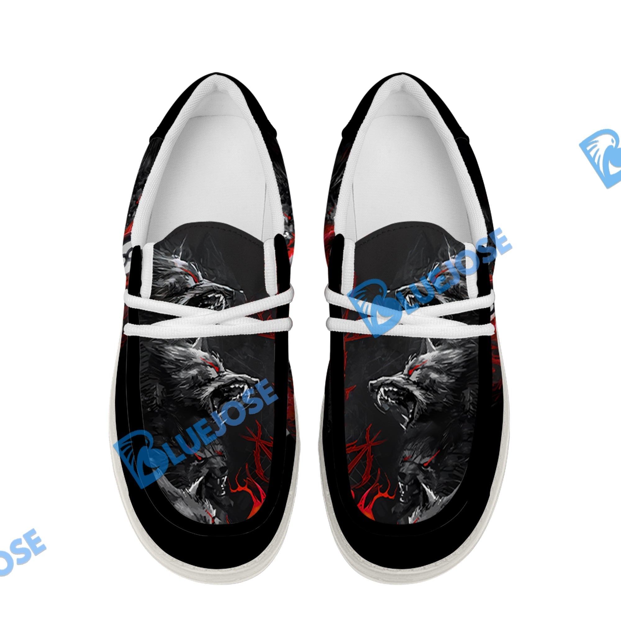 Billiards Flame Wolf Lace Up Loafers 2026