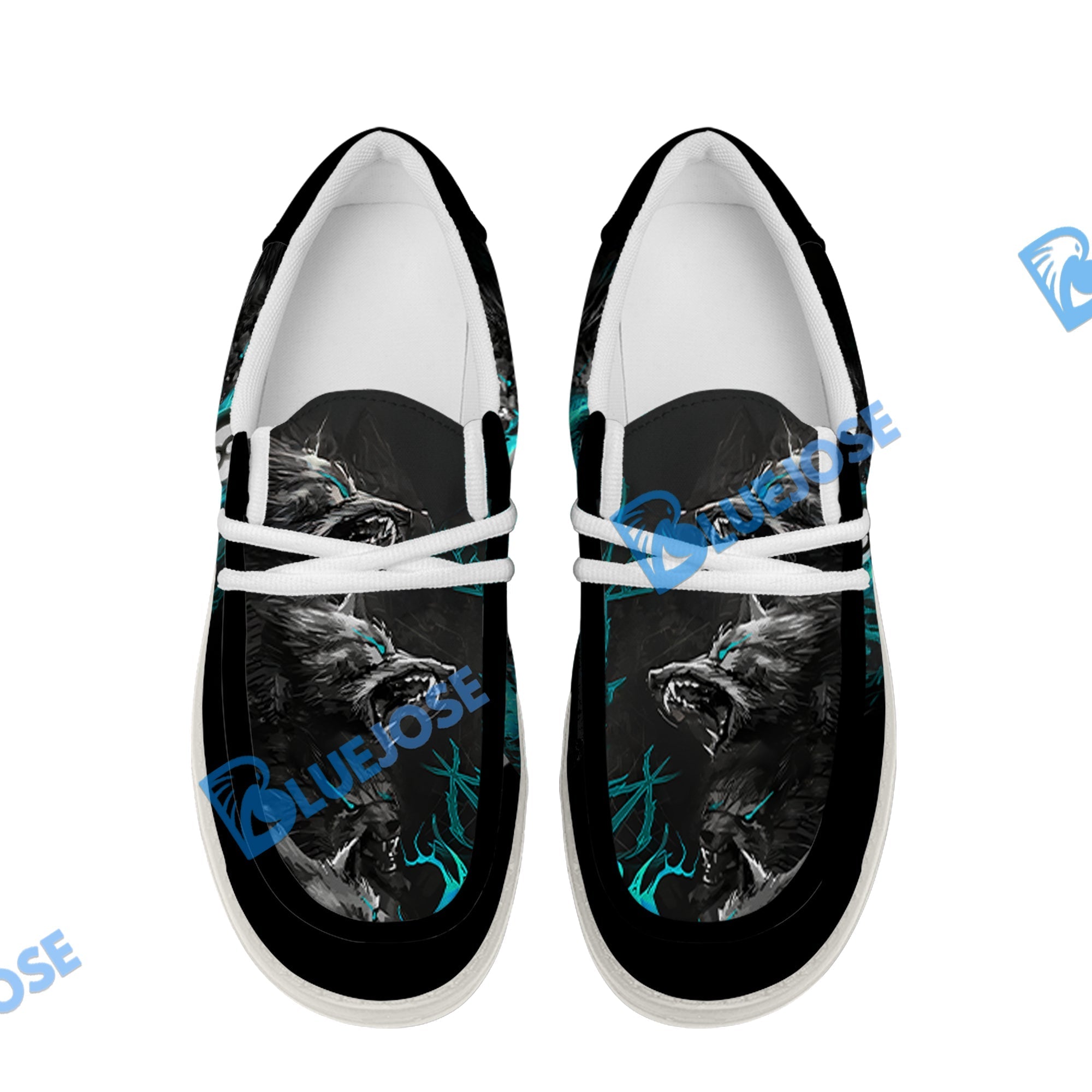 Billiards Flame Wolf Lace Up Loafers 2026