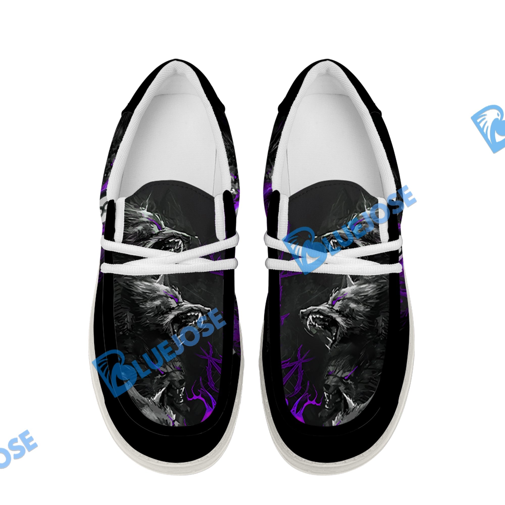 Billiards Flame Wolf Lace Up Loafers 2026
