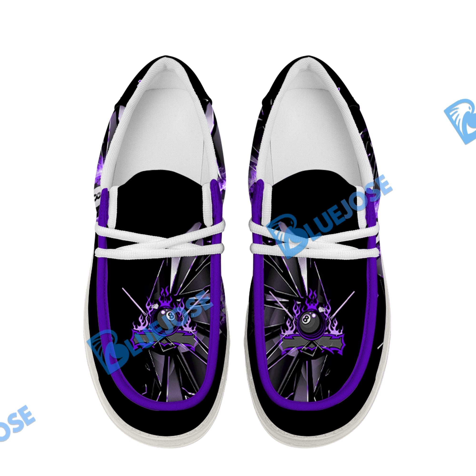 Billiards Ball 8 Fire Broken Glass Lace Up Loafers 2026
