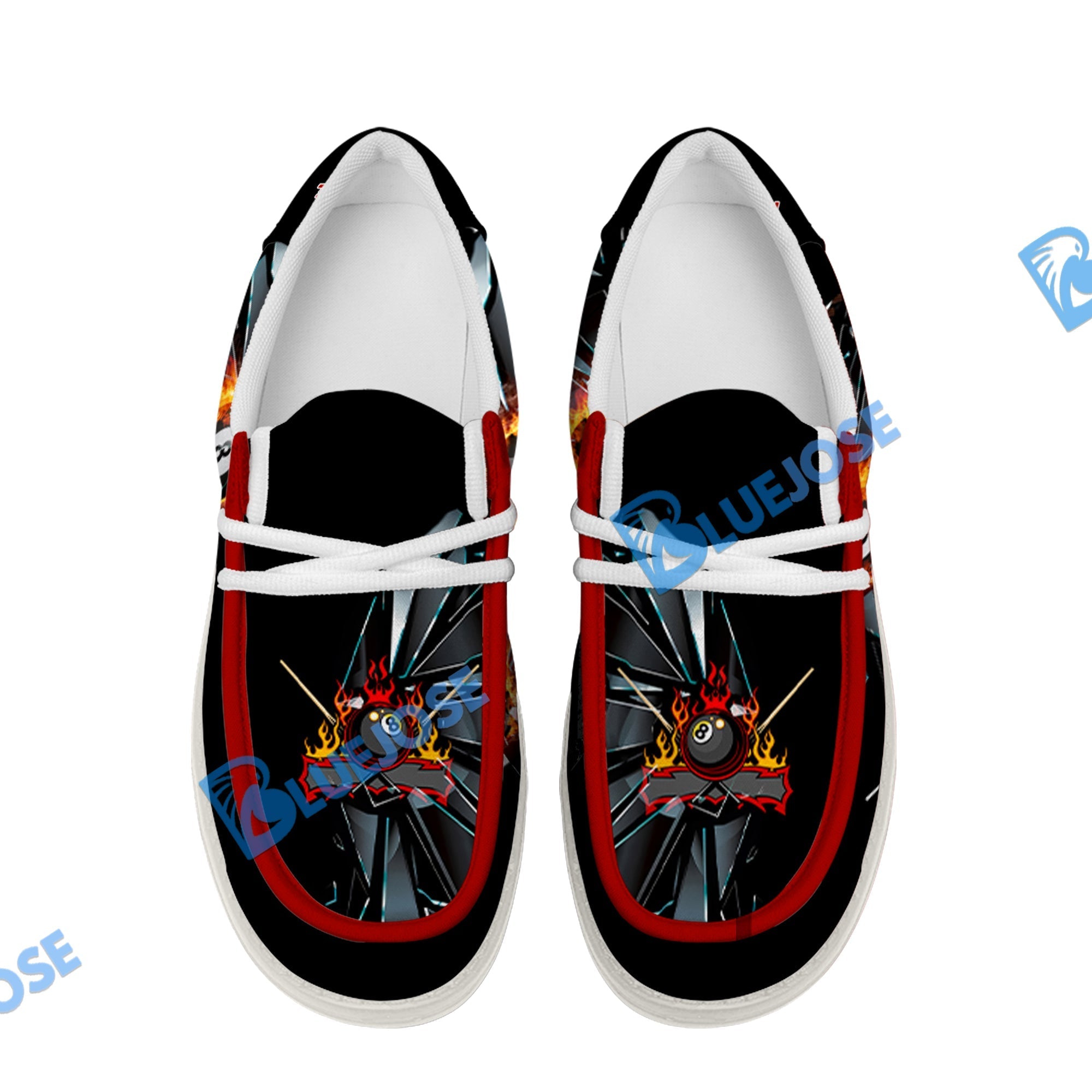 Billiards Ball 8 Fire Broken Glass Lace Up Loafers 2026