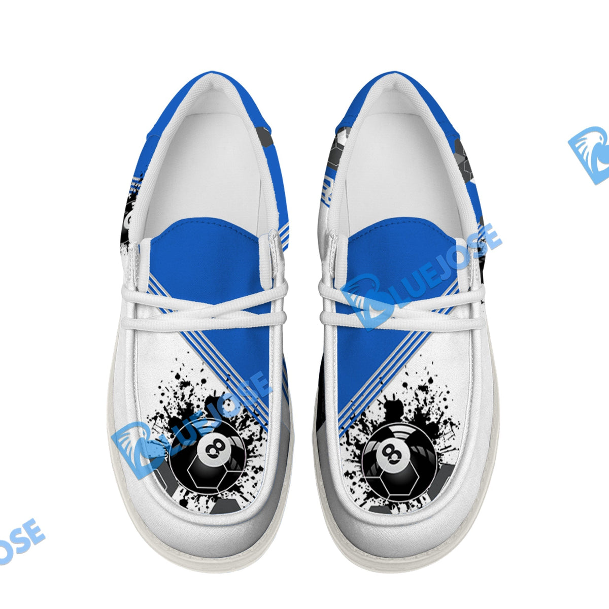 Billiards Ball 8 Black Stains Lace Up Loafers 2026