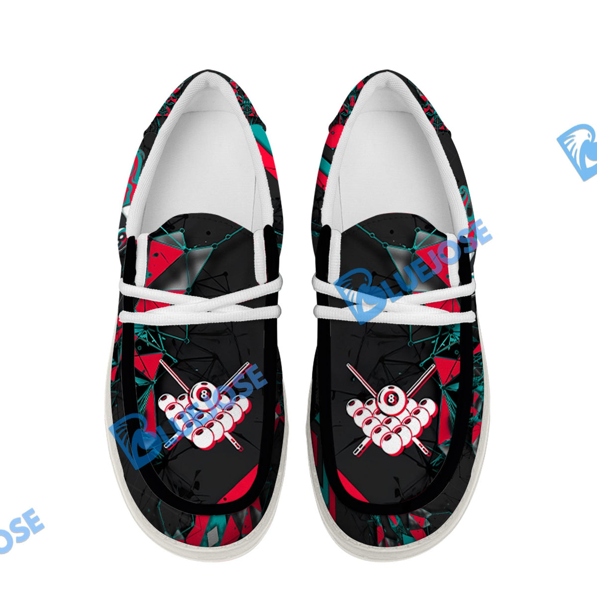 Billiards 8 Ball Peaceful Fire Lace Up Loafers 2026