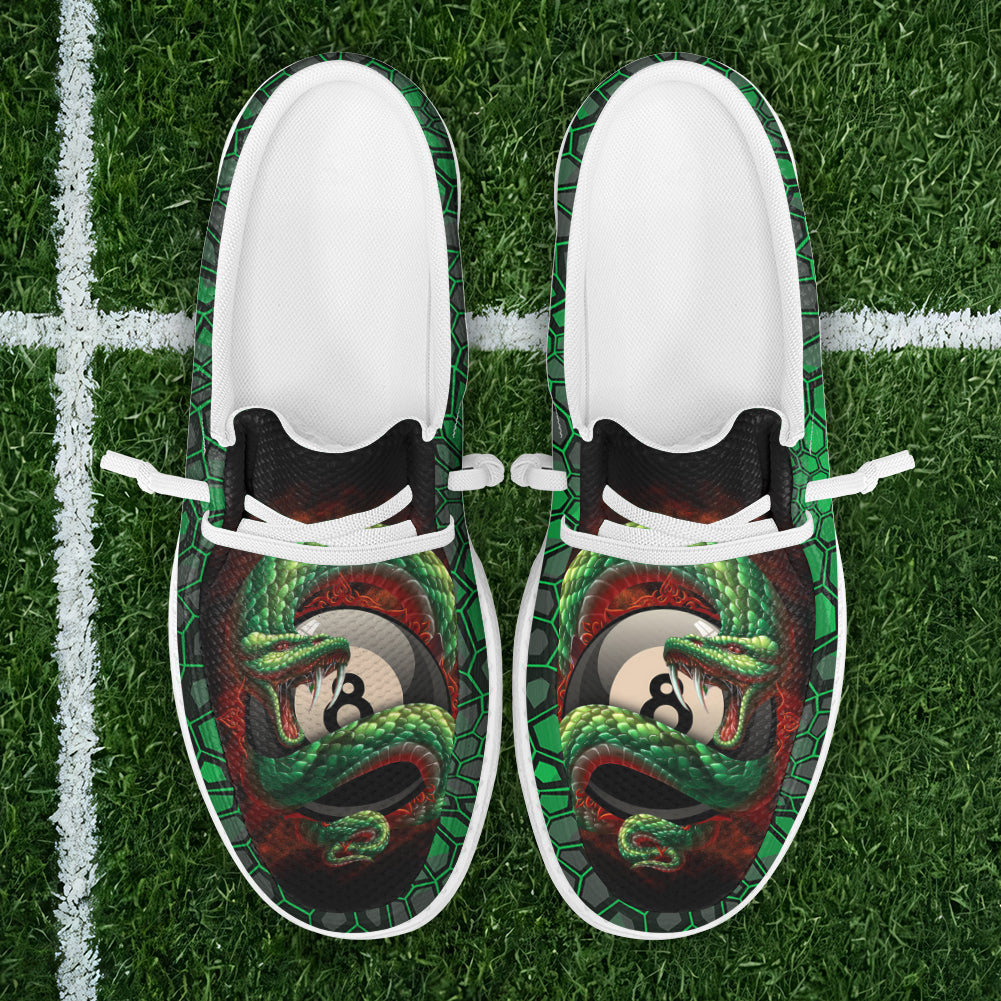 Billiards Ball 8 Snake Skin Lace Up Loafers 2026