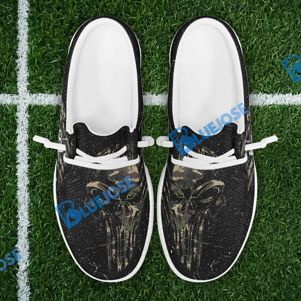 Billiards Ball 8 Camo Punisher Skin Lace Up Loafers 2026