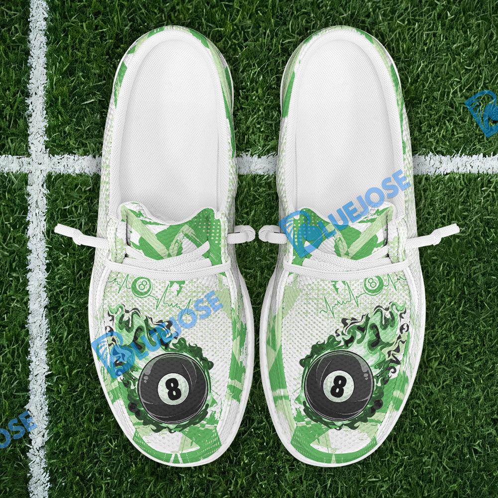 Billiards Ball 8 Paint Fire Flame Lace Up Loafers 2026