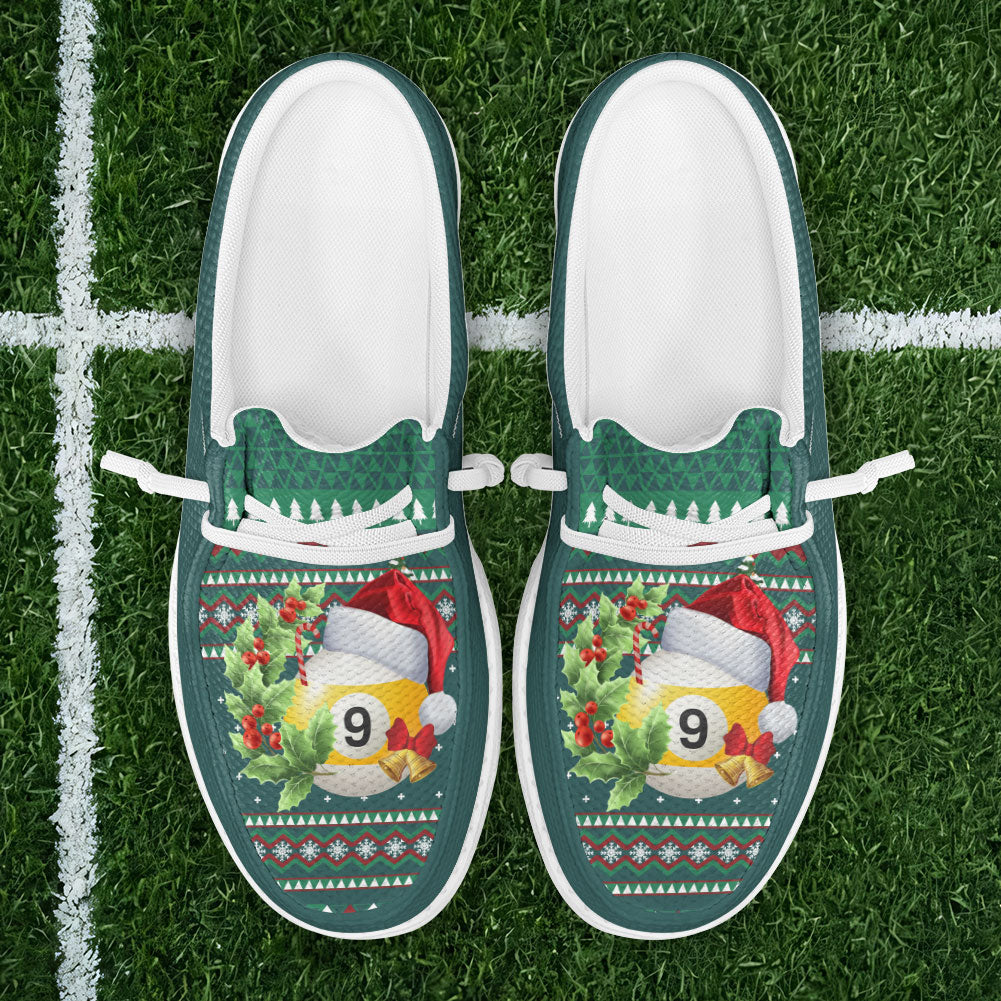 Billiards Ball 9 Christmas Player Lace Up Loafers 2026