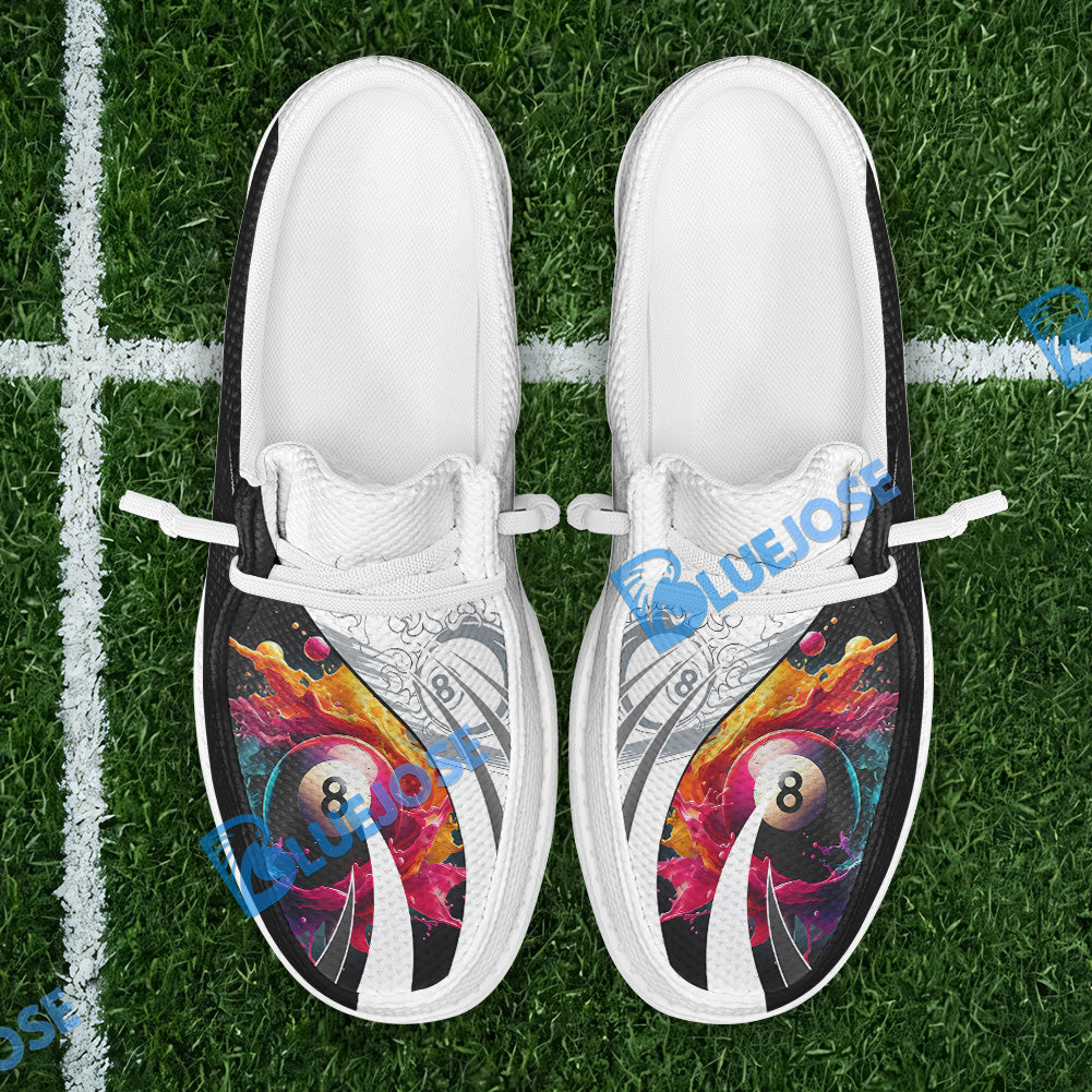 Billiards Ball 8 Colorful Paint Lace Up Loafers 2026