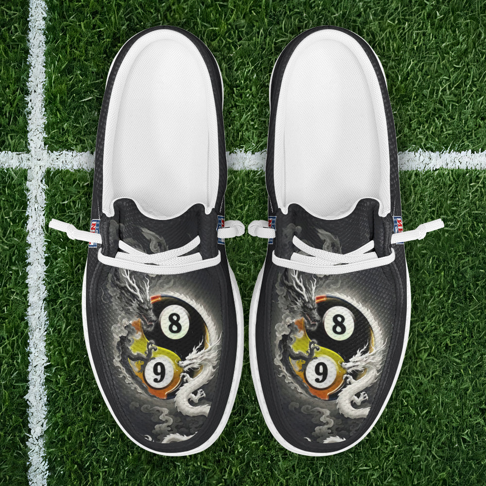 Billiards 8 And 9 Ball Dragon Couple Lace Up Loafers 2026