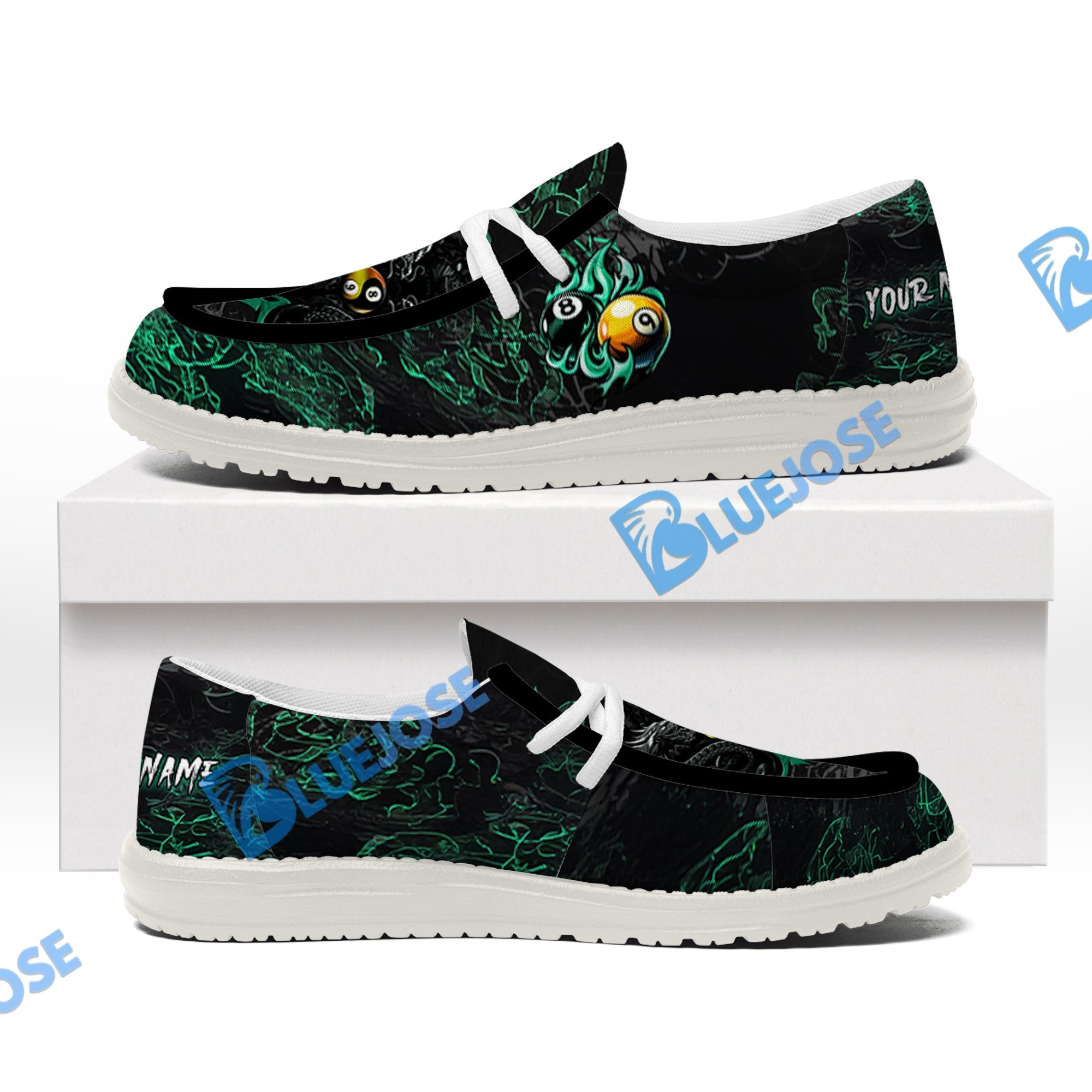 Billiards Ball 8 & 9 Yinyang Dragon Tiger Lace Up Loafers 2026