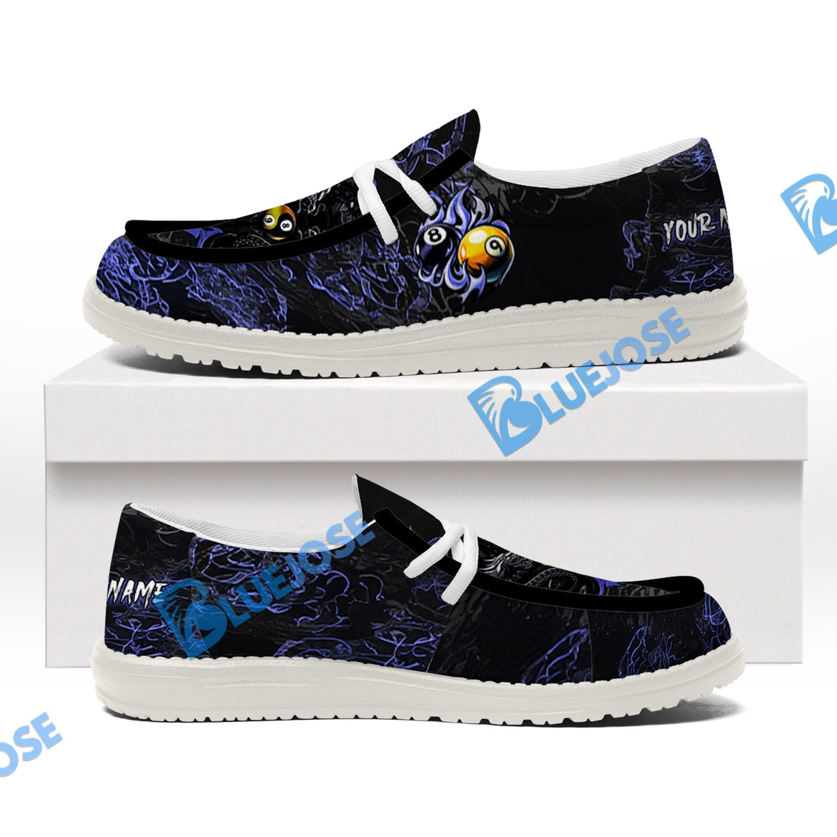 Billiards Ball 8 & 9 Yinyang Dragon Tiger Lace Up Loafers 2026