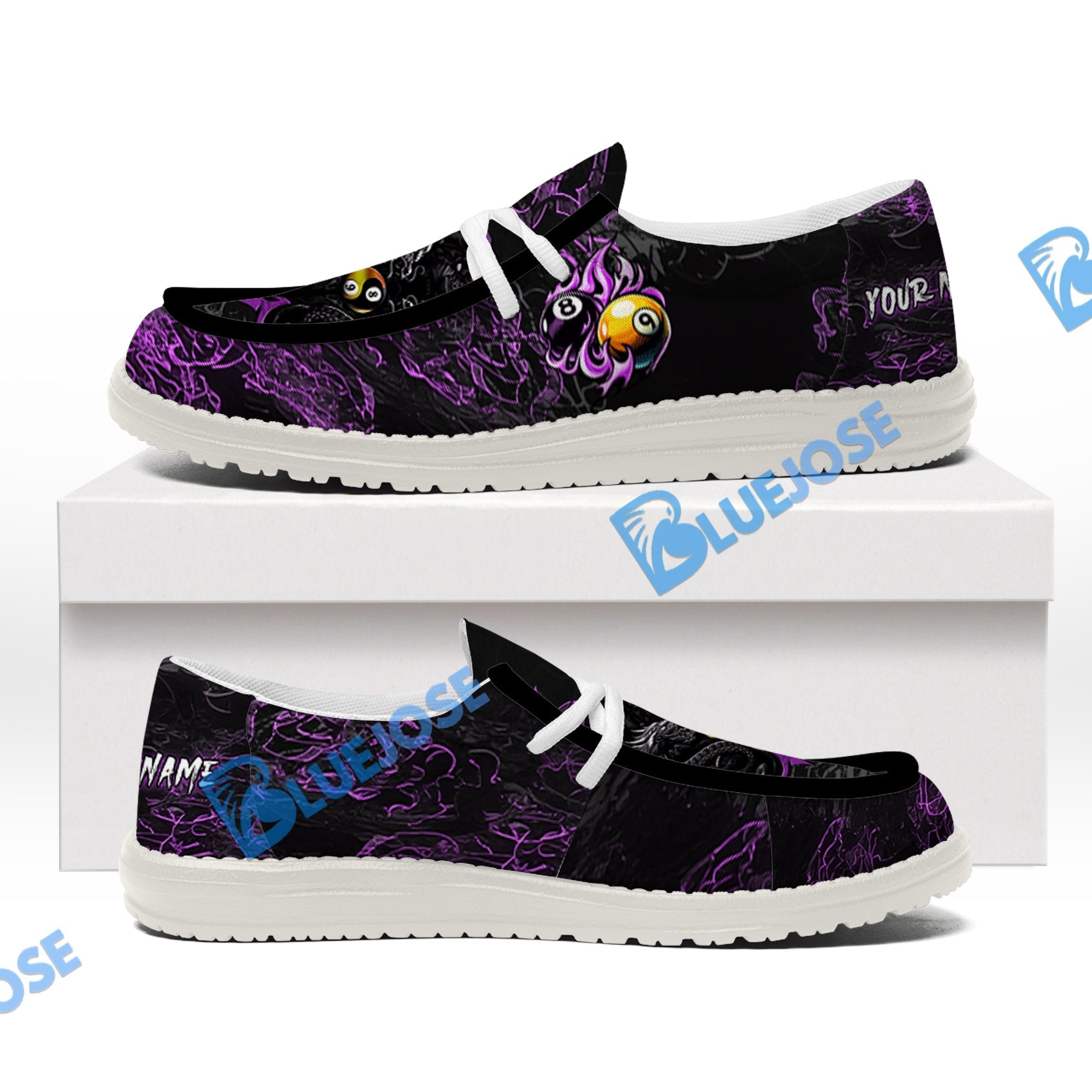 Billiards Ball 8 & 9 Yinyang Dragon Tiger Lace Up Loafers 2026