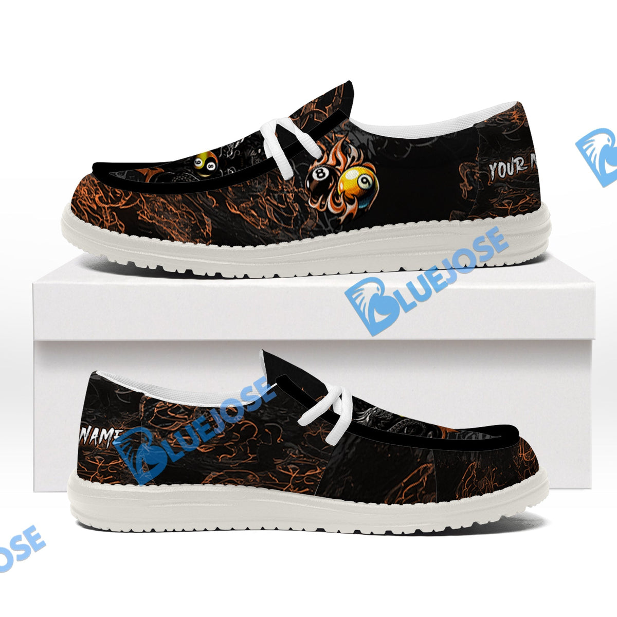 Billiards Ball 8 & 9 Yinyang Dragon Tiger Lace Up Loafers 2026
