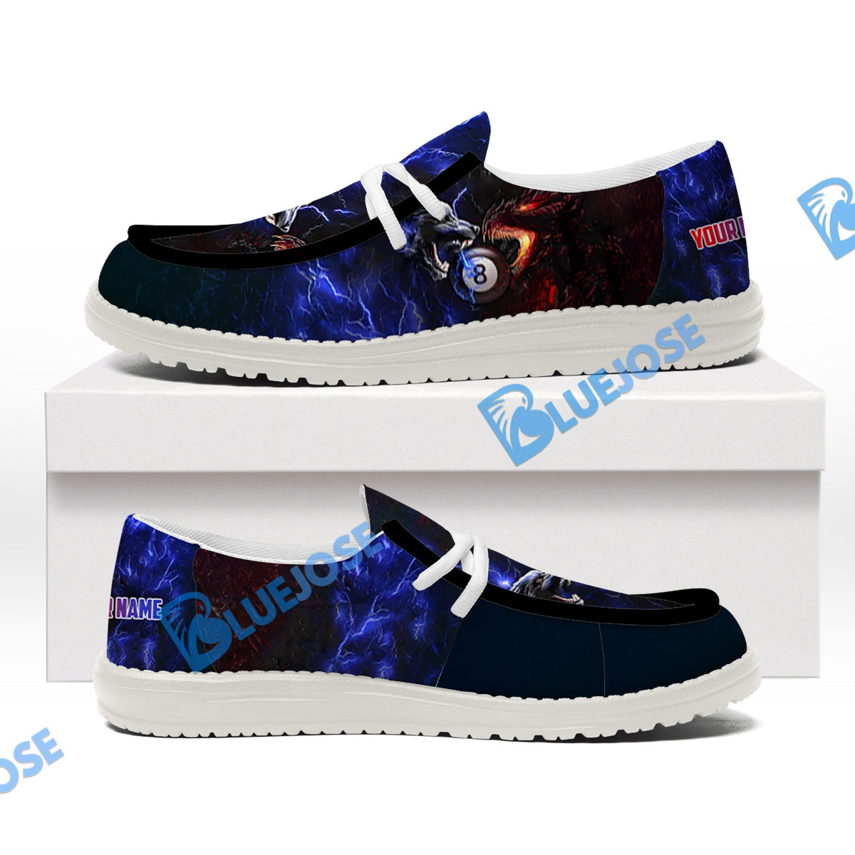 Billiard Ball 8 Dragon And Wolf Lace Up Loafers 2026