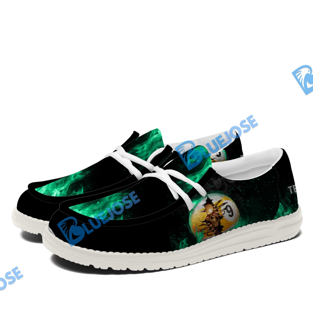 Billiards Ball 8 And 9 Fire Crack Lace Up Loafers 2026