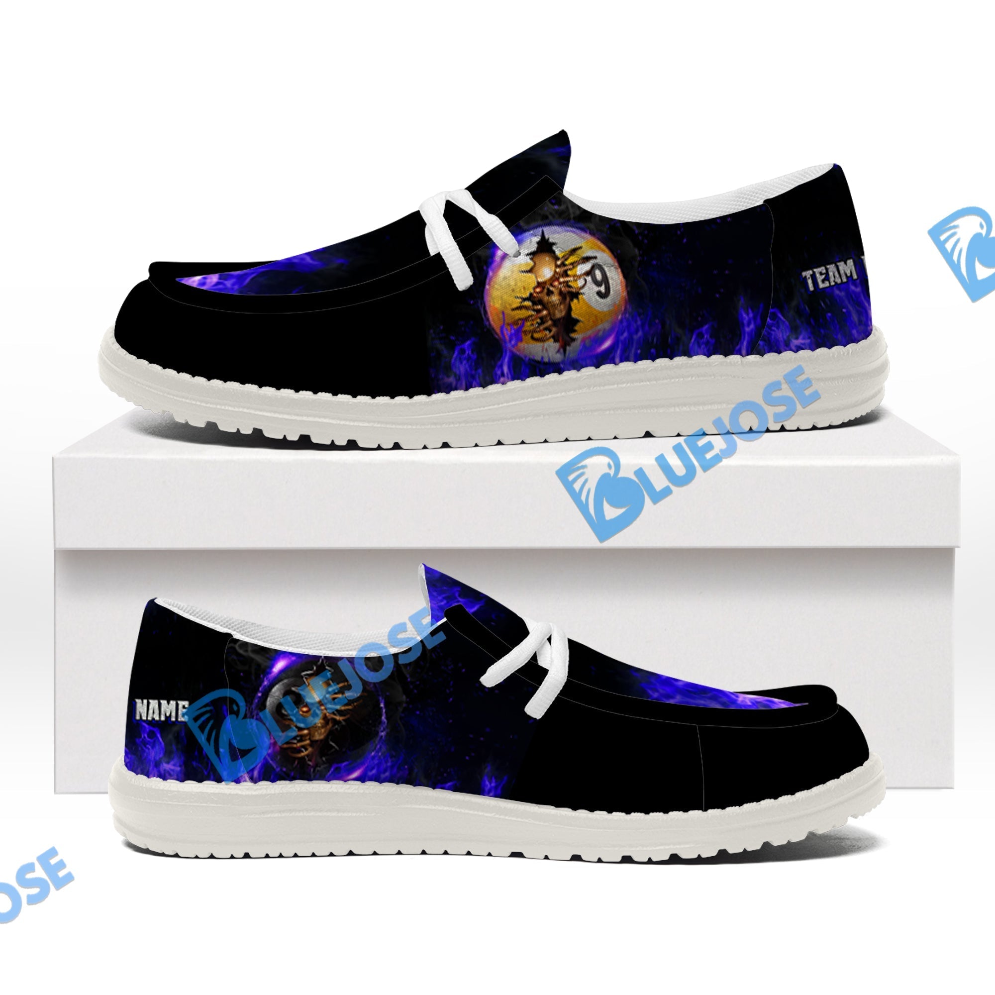 Billiards Ball 8 And 9 Fire Crack Lace Up Loafers 2026
