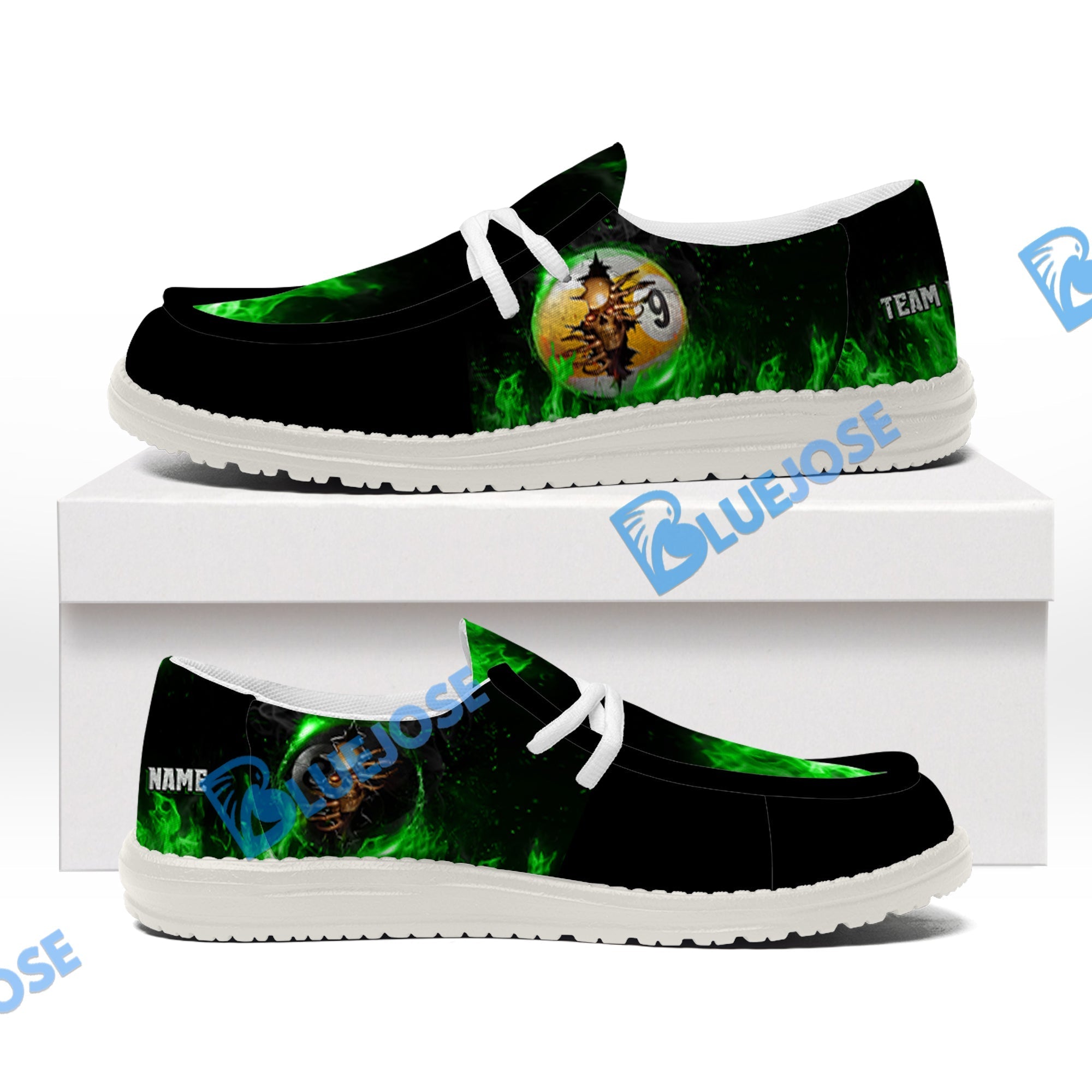 Billiards Ball 8 And 9 Fire Crack Lace Up Loafers 2026