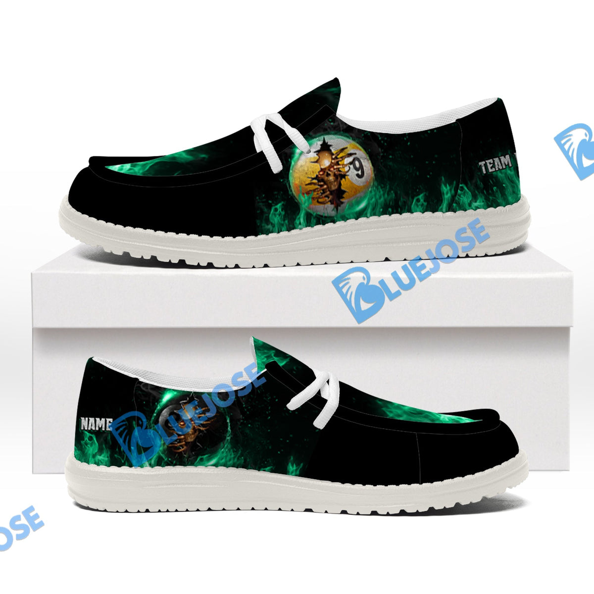 Billiards Ball 8 And 9 Fire Crack Lace Up Loafers 2026