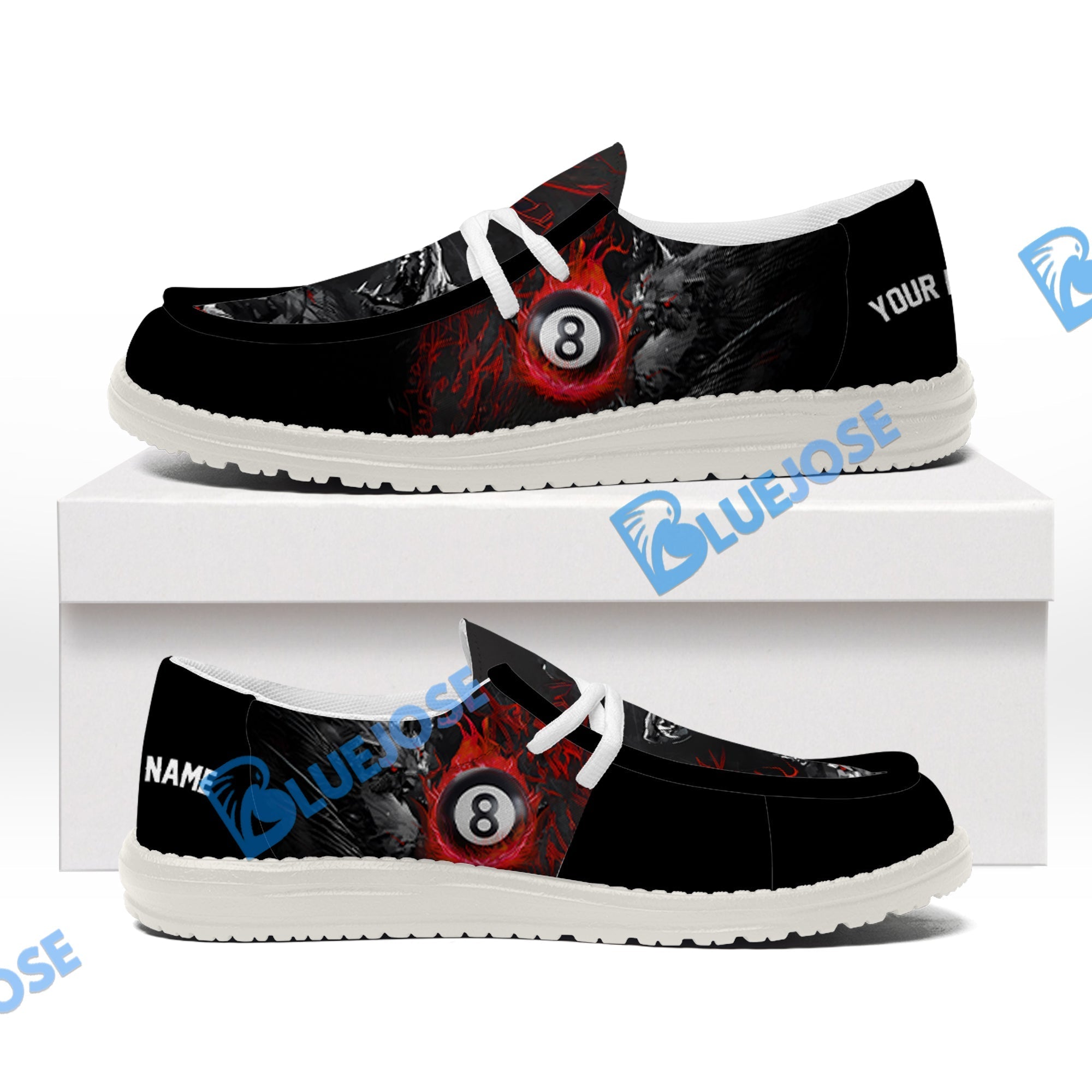 Billiards Flame Wolf Lace Up Loafers 2026